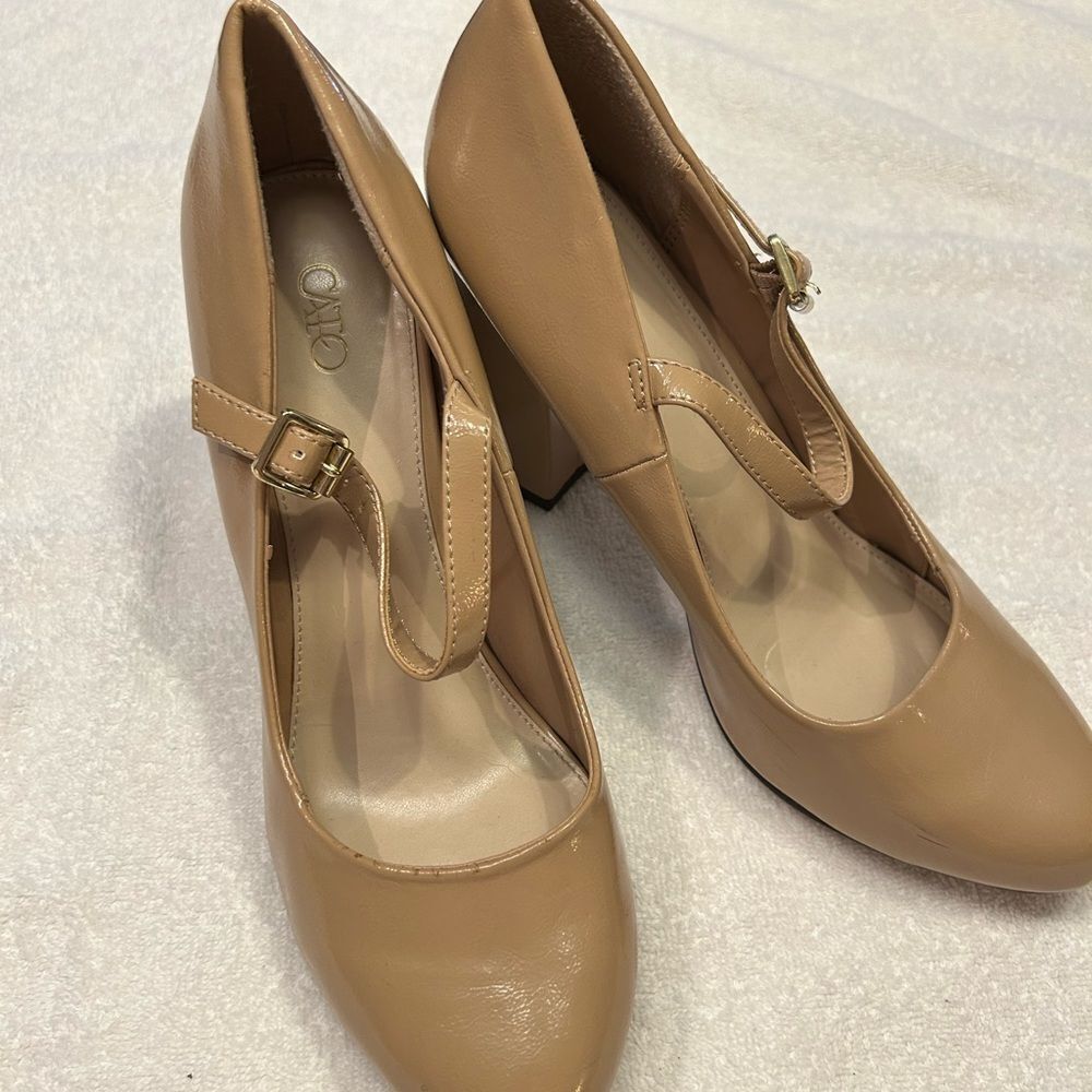 Cato Tan Heels with Strap